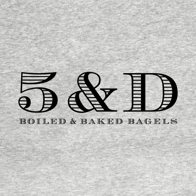 5 & Dime logo black by 5dimebagel